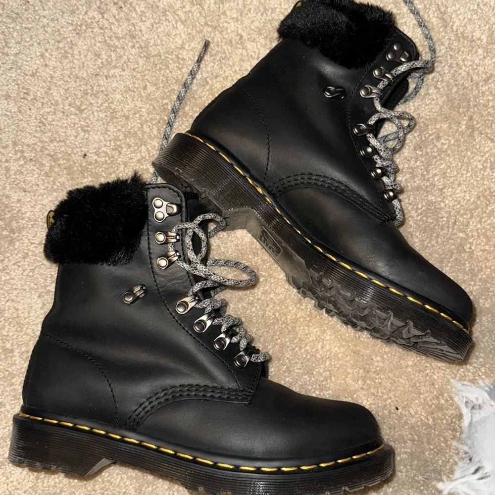 Dr. Martens Gender Inclusive 1460 Serena Faux Fur Lined Boot - Picture 5 of 6